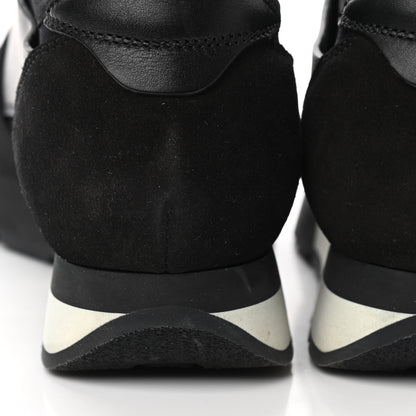 Balenciaga Mesh Calfskin Neoprene Suede Womens Race Runner Sneakers 37 Black 10 of 11