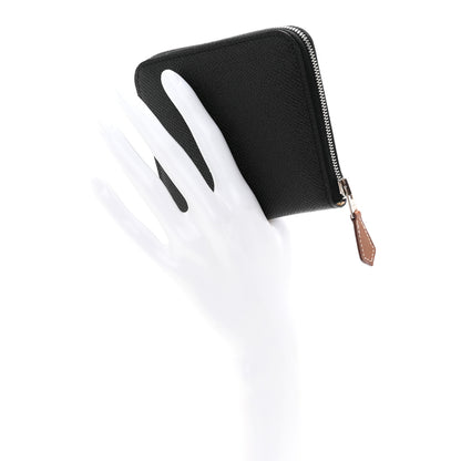 Hermes Epsom Silk'in Compact Wallet Black 2 of 8