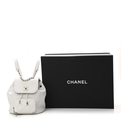 Chanel Caviar Quilted Mini Business Affinity Backpack White 10 of 10