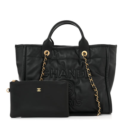 Chanel Calfskin Small Deauville Tote Black 1 of 15