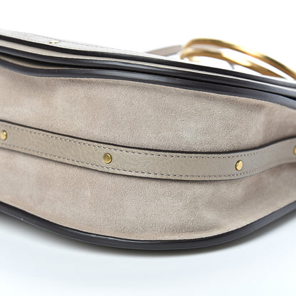 Chloe Calfskin Suede Medium Nile Bracelet Bag Motty Grey 9 of 9