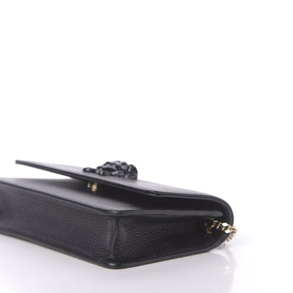Versace Grained Calfskin Palazzo Chain Evening Bag Black 7 of 11
