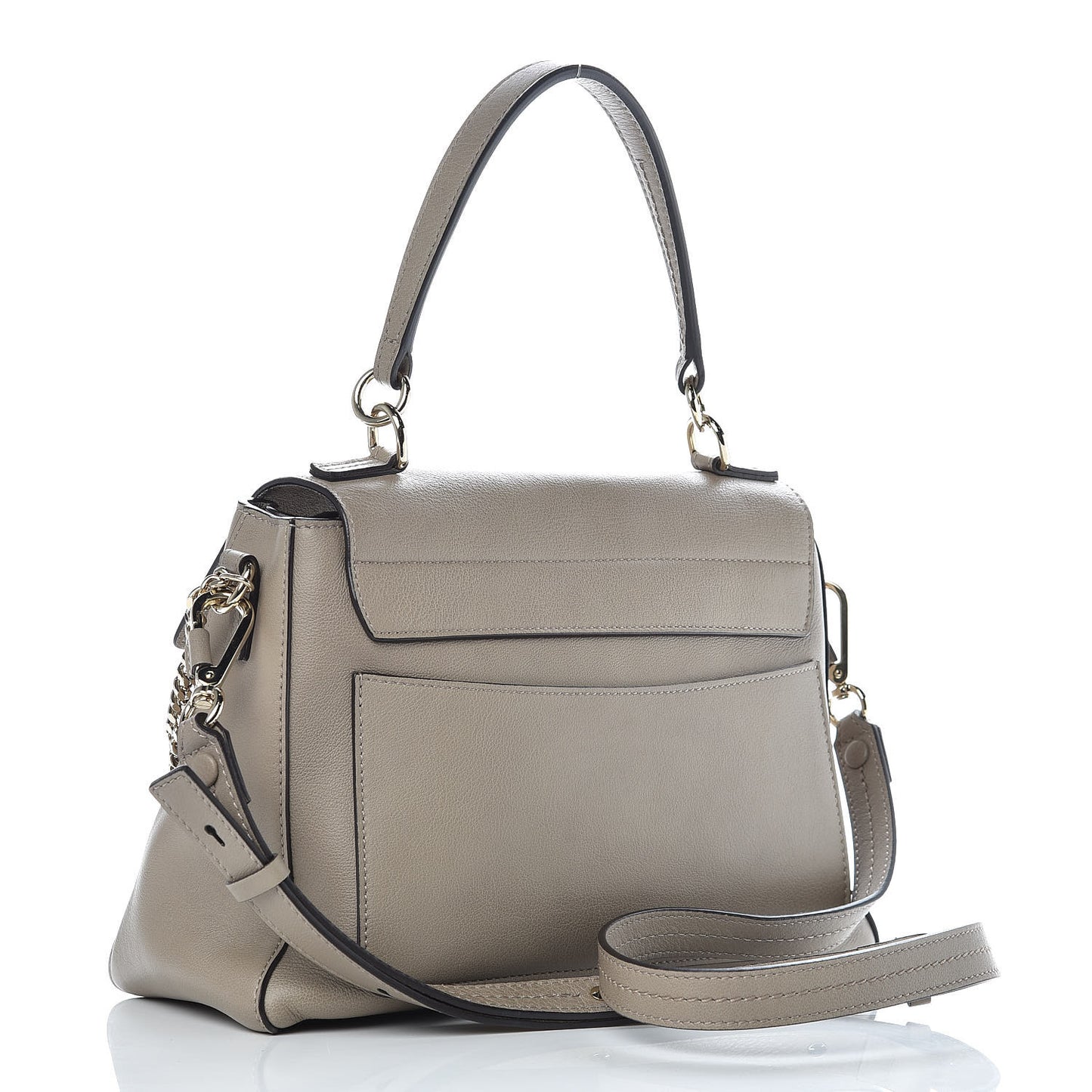 Calfskin Small Faye Day Shoulder Bag Motty Grey