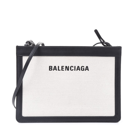Balenciaga Cotton Canvas Pochette Crossbody Bag Black 1 of 9