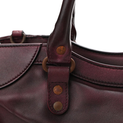 Balenciaga Used Calfskin Rust Hardware Neo Classic City Burgundy 12 of 21