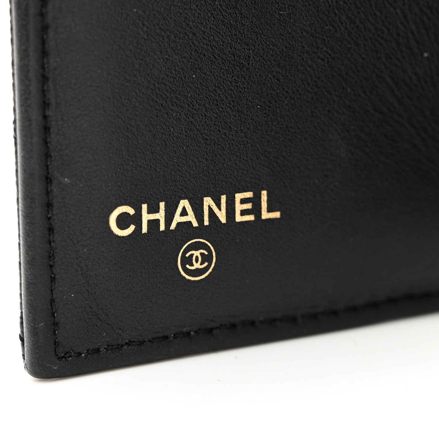 Caviar Quilted Compact Boy Wallet Black