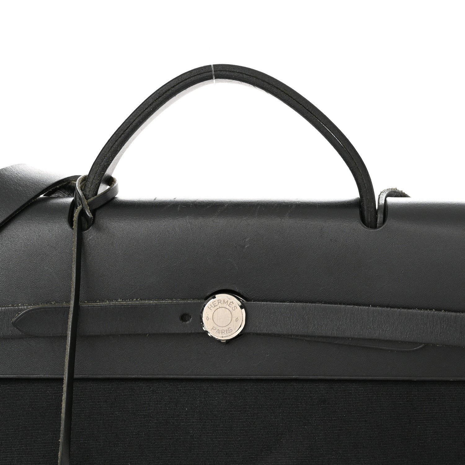 Hermes Toile Vache Calfskin Herbag 39 MM Black 13 of 16