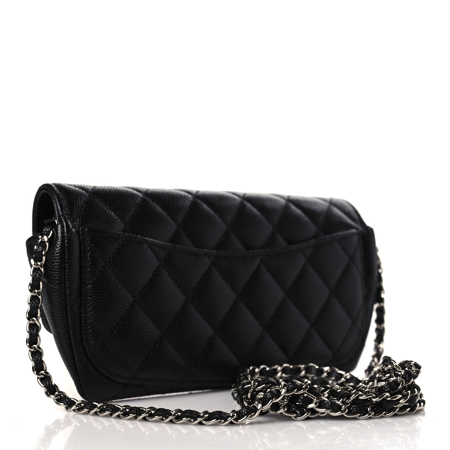 Chanel Caviar Quilted Glasses Case With Chain Black 3 of 11