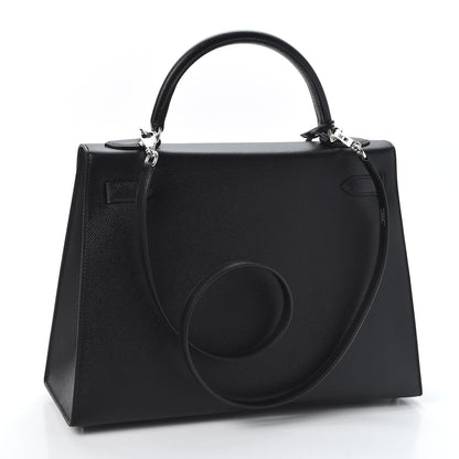 Hermes Epsom Kelly Sellier 32 Black 2 of 10