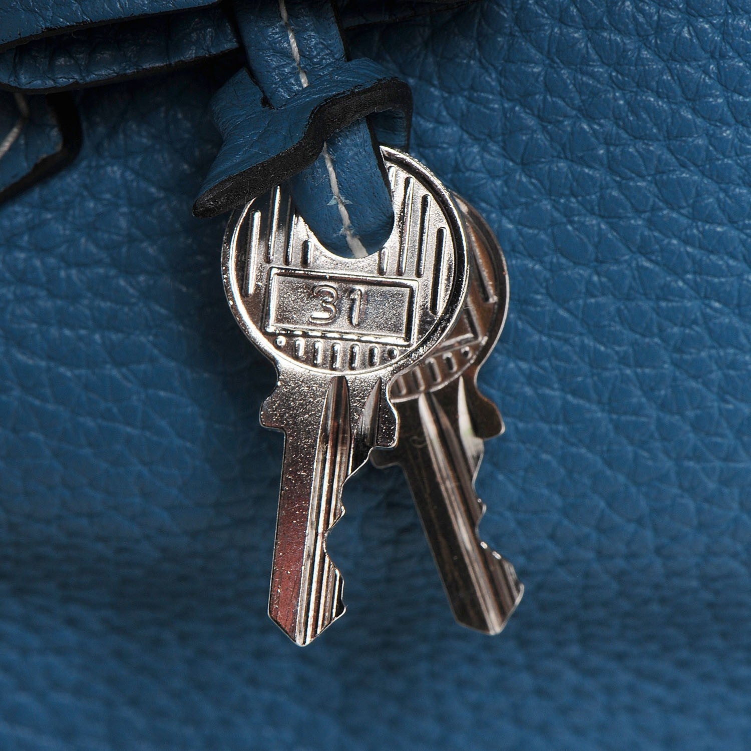 Hermes Taurillon Clemence Victoria II 35 Blue Jean 15 of 17