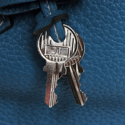 Hermes Taurillon Clemence Victoria II 35 Blue Jean 15 of 17