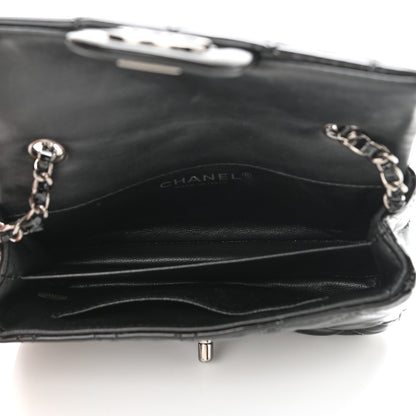 Chanel Patent Calfskin Quilted Extra Mini Rectangular Flap Black 5 of 10
