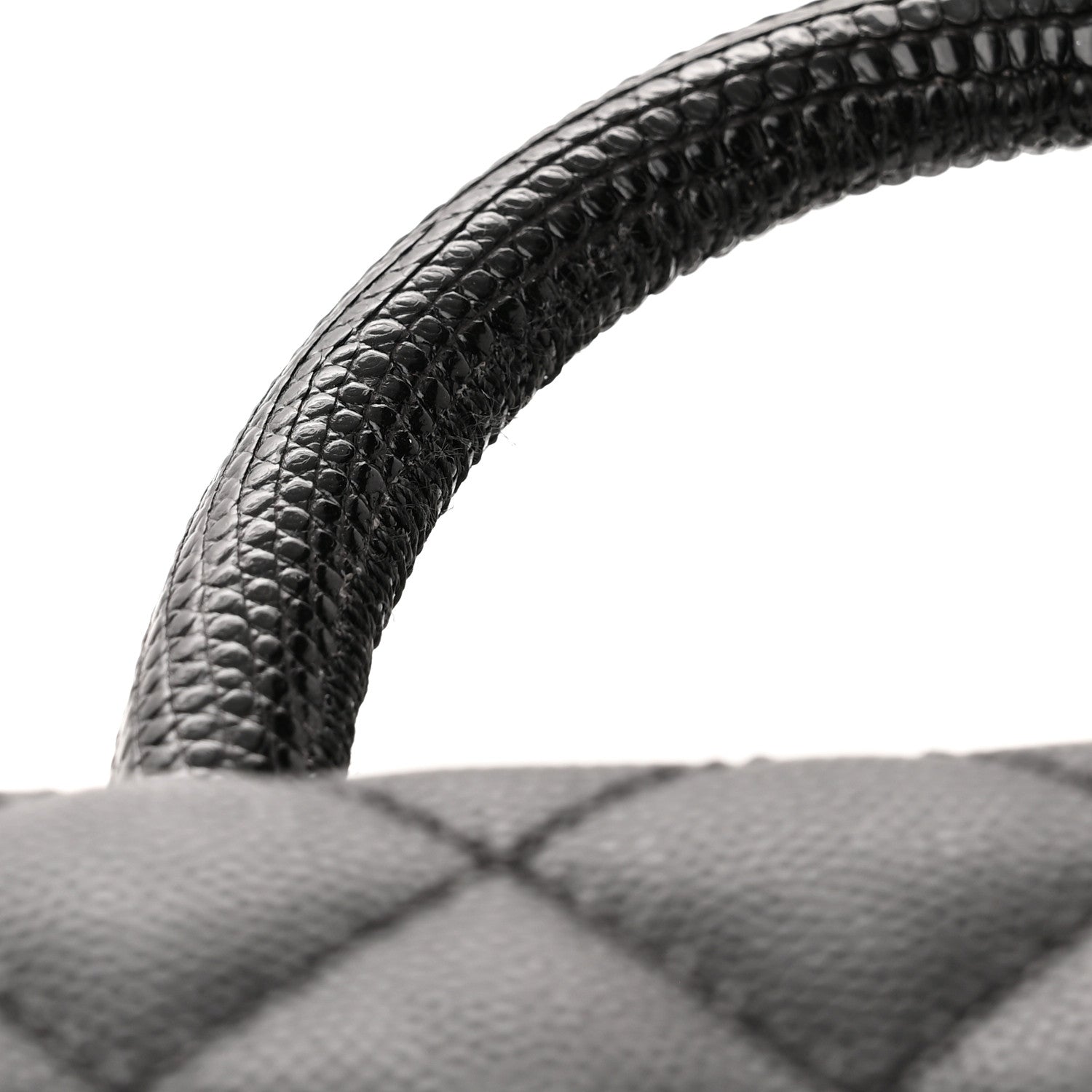 Chanel Caviar Lizard Embossed Quilted Mini Coco Handle Flap Black 11 of 12