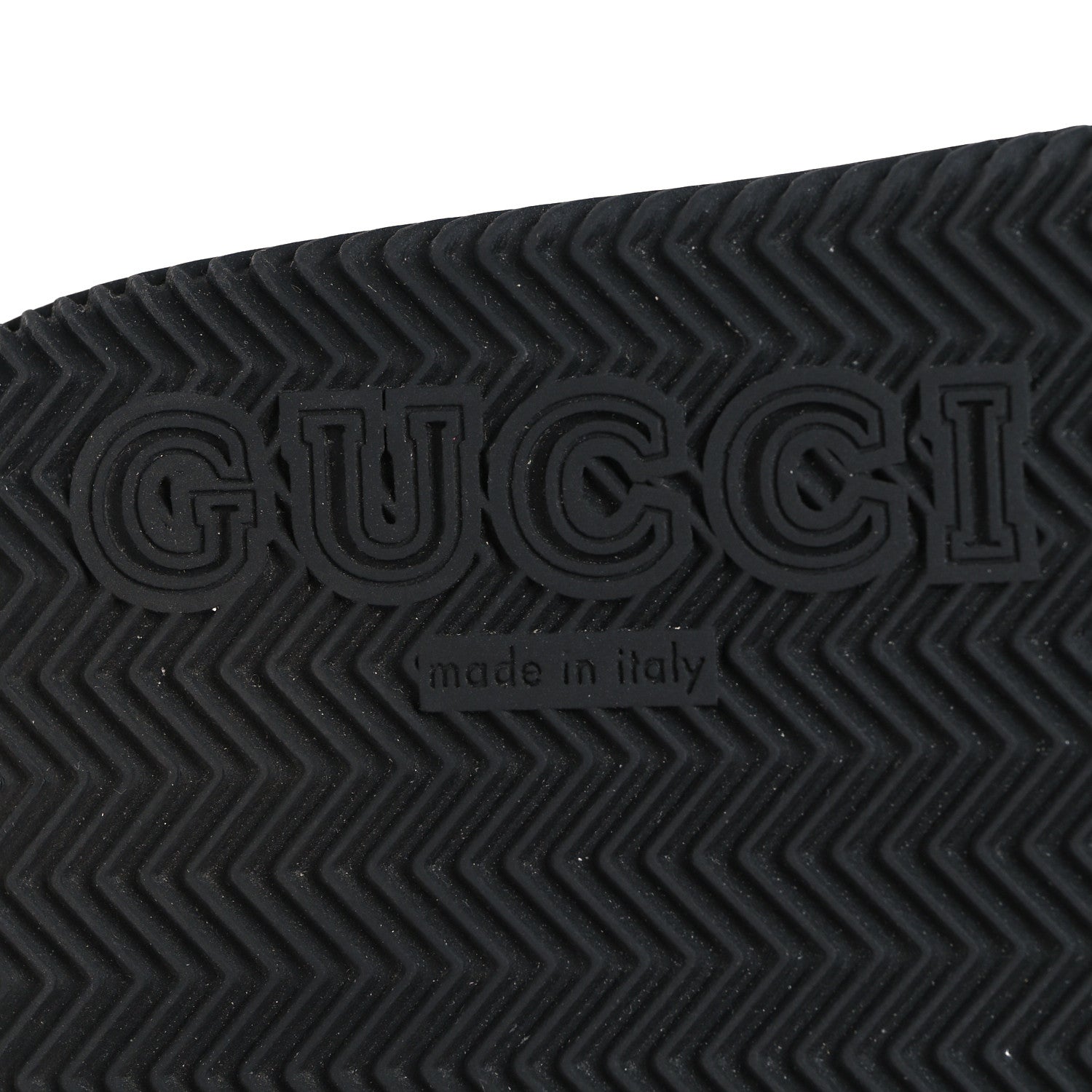Gucci Rubber Web Womens Interlocking G Slide Sandals 38 Black Green Red 7 of 9