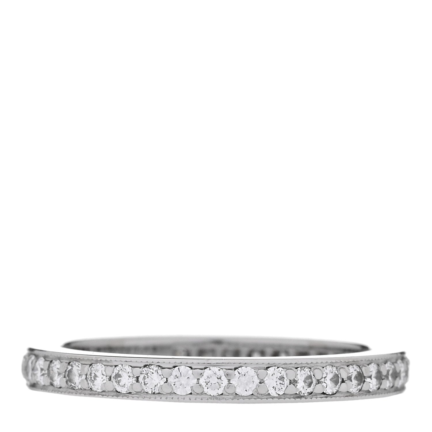 Tiffany Platinum Diamond .38ctw Soleste Eternity Band Ring 50 5.5 1 of 4