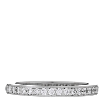 Tiffany Platinum Diamond .38ctw Soleste Eternity Band Ring 50 5.5 1 of 4
