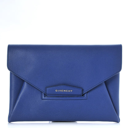 Givenchy Sugar Goatskin Medium Antigona Envelope Clutch Blue 1 of 7