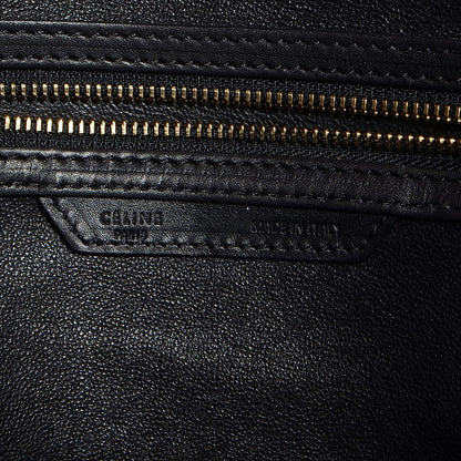 Celine Smooth Calfskin Shrunken Lambskin Mini Bi-Color Luggage Black White 6 of 9