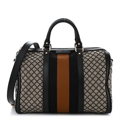 Gucci Diamante Vintage Web Medium Boston Black 1 of 10