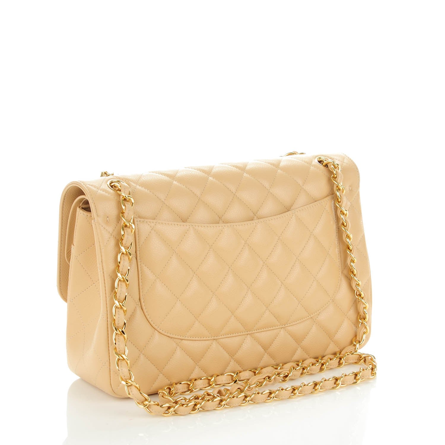 Chanel Caviar Quilted Jumbo Double Flap Beige Clair 3 of 7