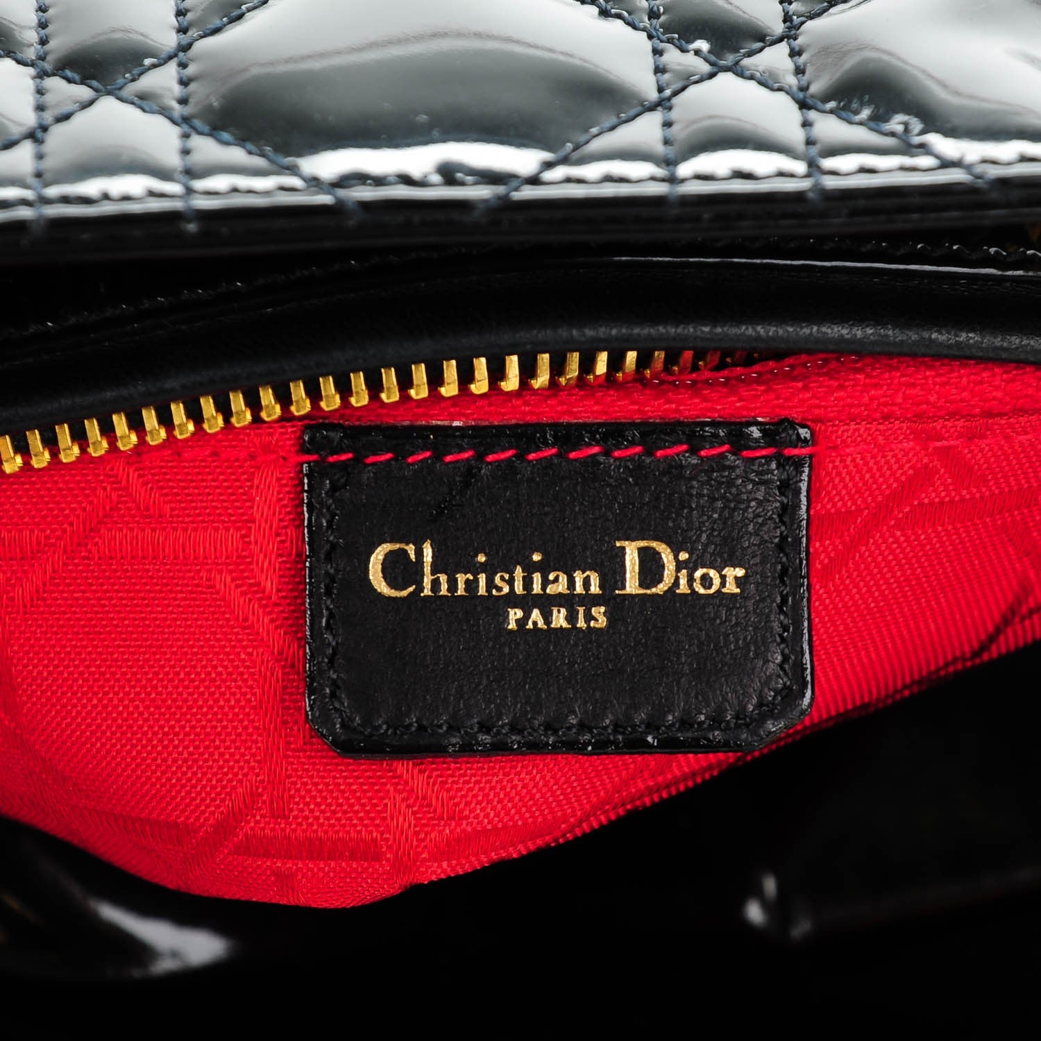 Christian Dior Patent Cannage Medium Lady Dior Black 6 of 7