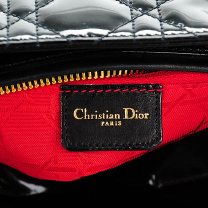 Christian Dior Patent Cannage Medium Lady Dior Black 6 of 7