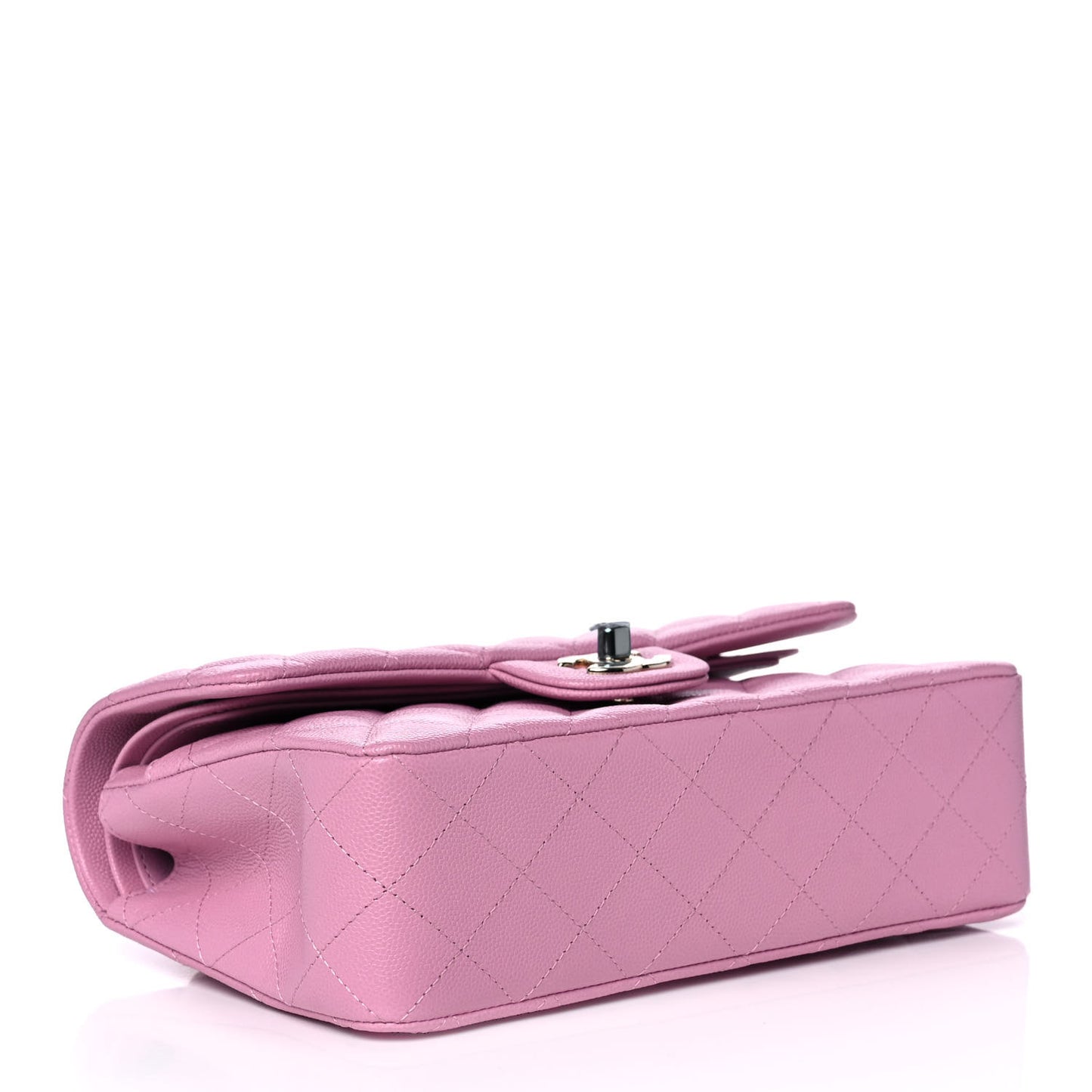 Caviar Quilted Small Double Flap Dark Pink