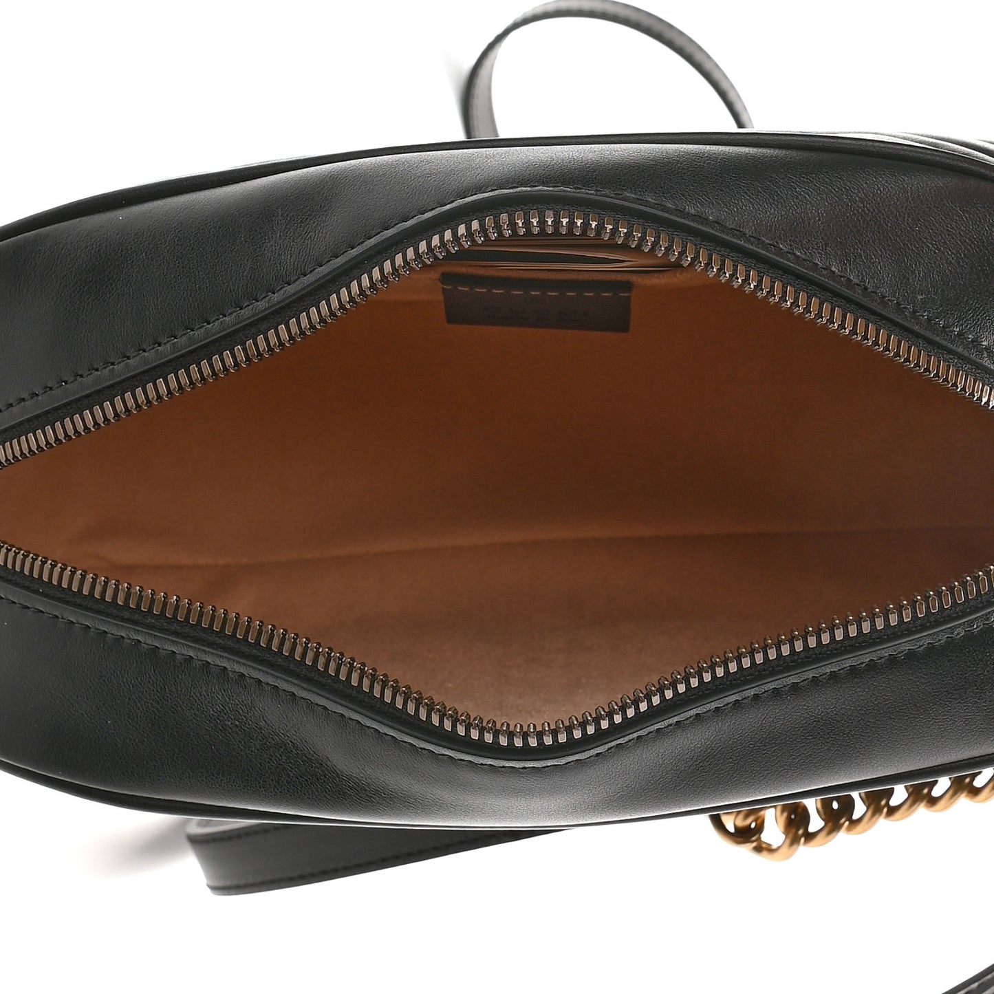 Calfskin Matelasse Small GG Marmont Chain Shoulder Bag Black