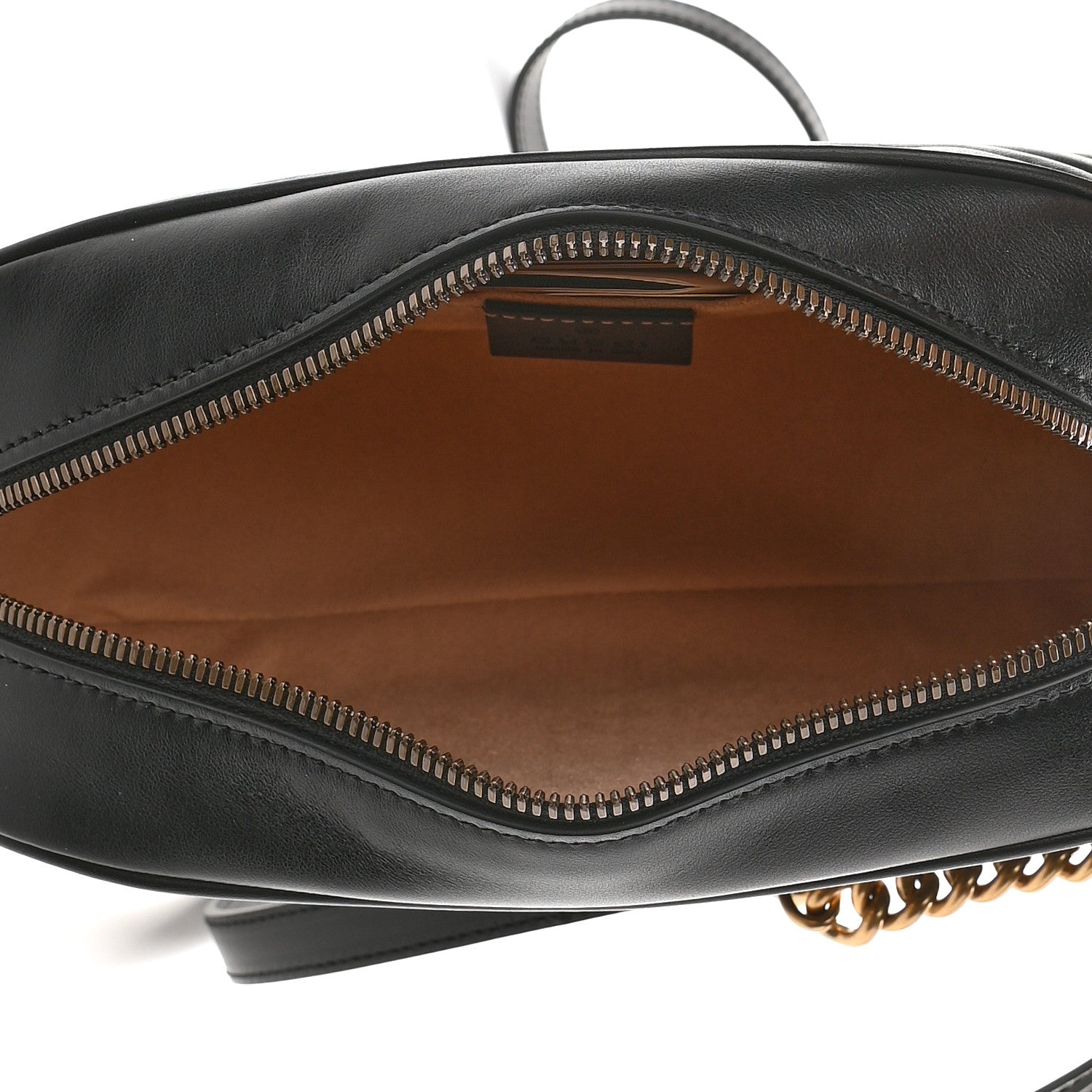 Gucci Calfskin Matelasse Small GG Marmont Chain Shoulder Bag Black 5 of 10