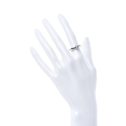 Cartier 18K White Gold Diamond .25ct C De Solitaire Ring 50 5.25 2 of 5