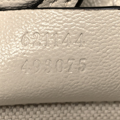 Gucci Monogram Calfskin Medium Horsebit 1955 Tote Bag Beige Mystic White 7 of 12