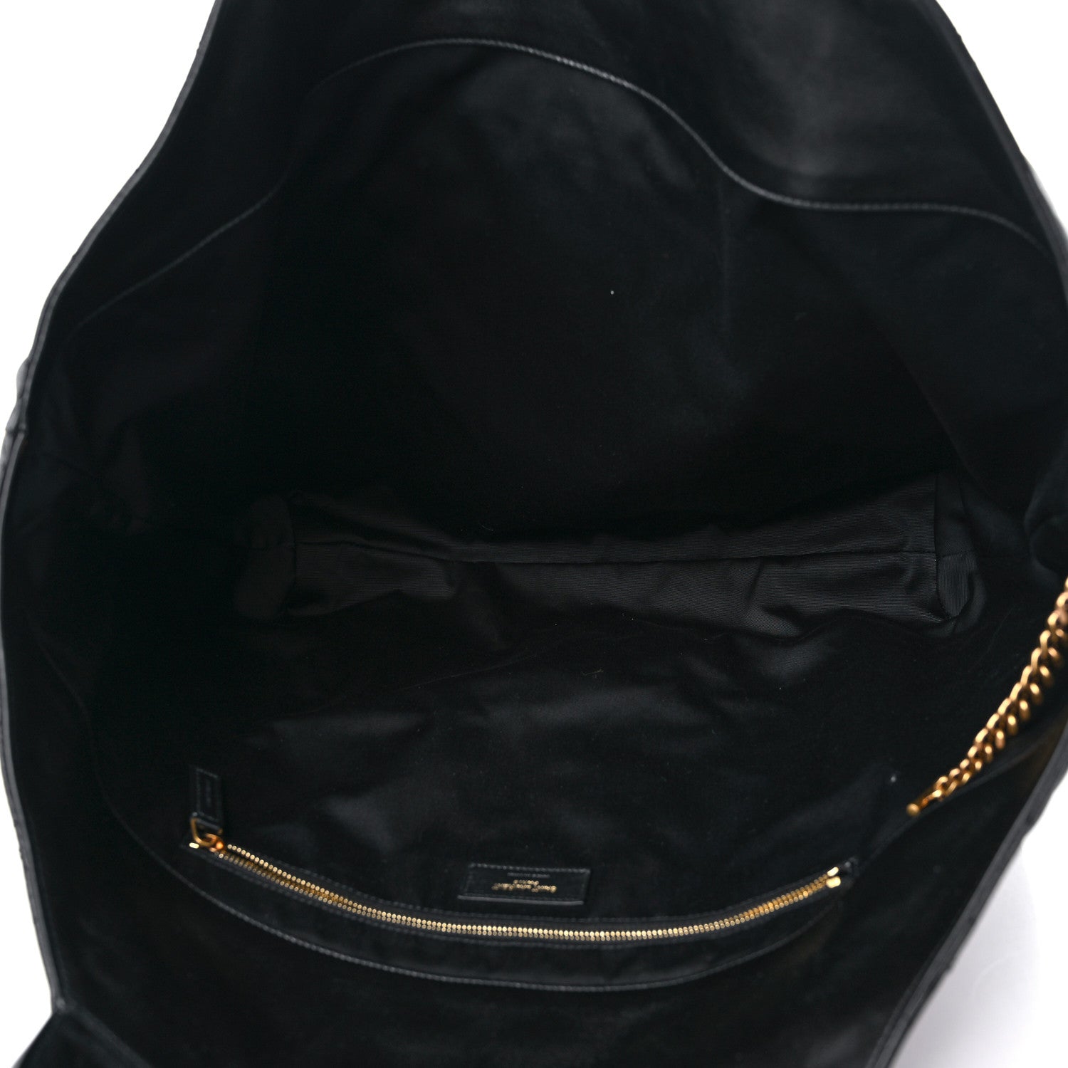 Saint Laurent Lambskin Quilted Maxi Icare Shopping Tote Black 6 of 10