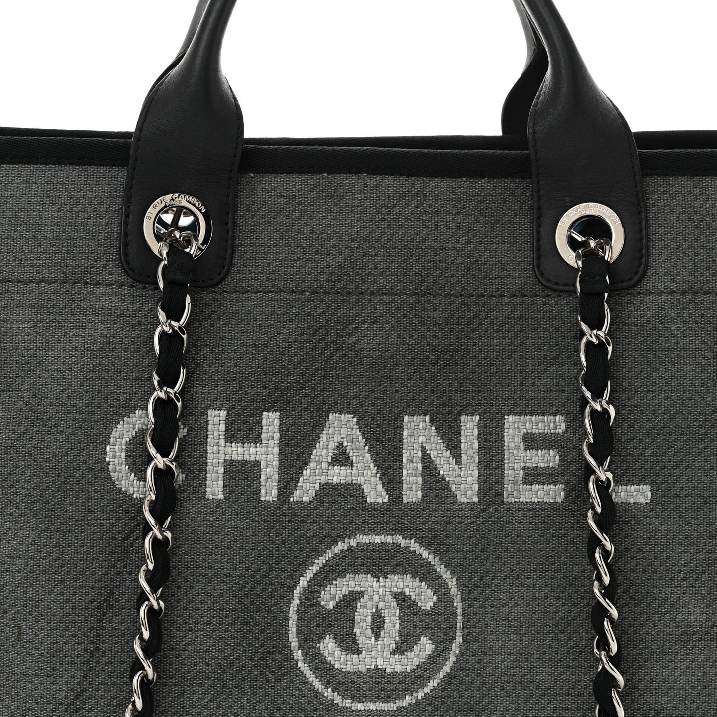 Canvas Medium Deauville Tote Grey