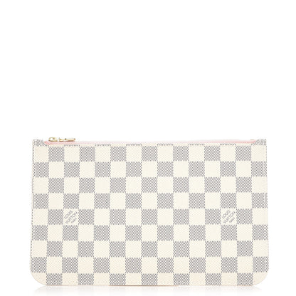 Louis Vuitton Damier Azur Neverfull MM GM Pochette Rose Ballerine 1 of 8