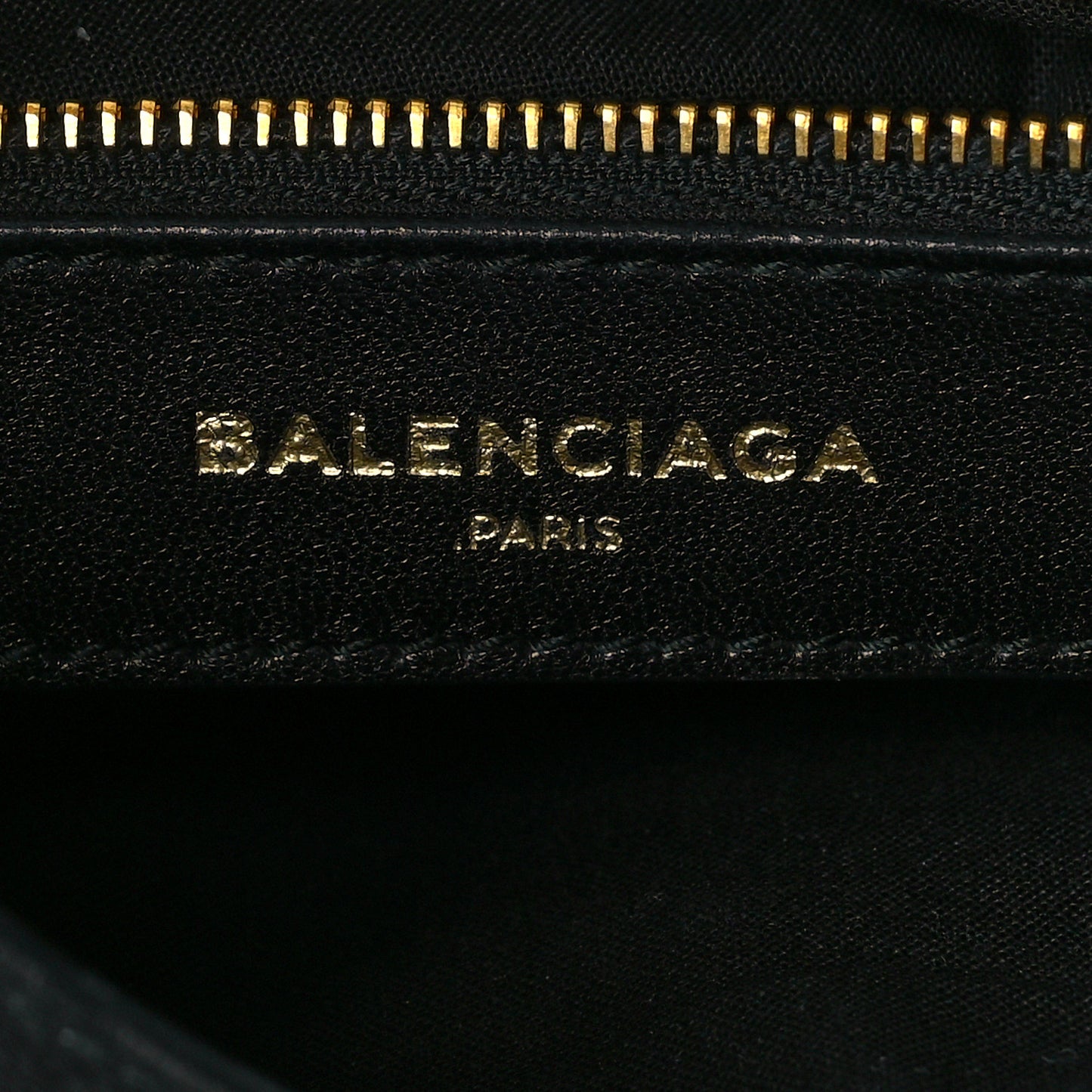 Chevre Gold Metallic Edge Hardware Mini City Black