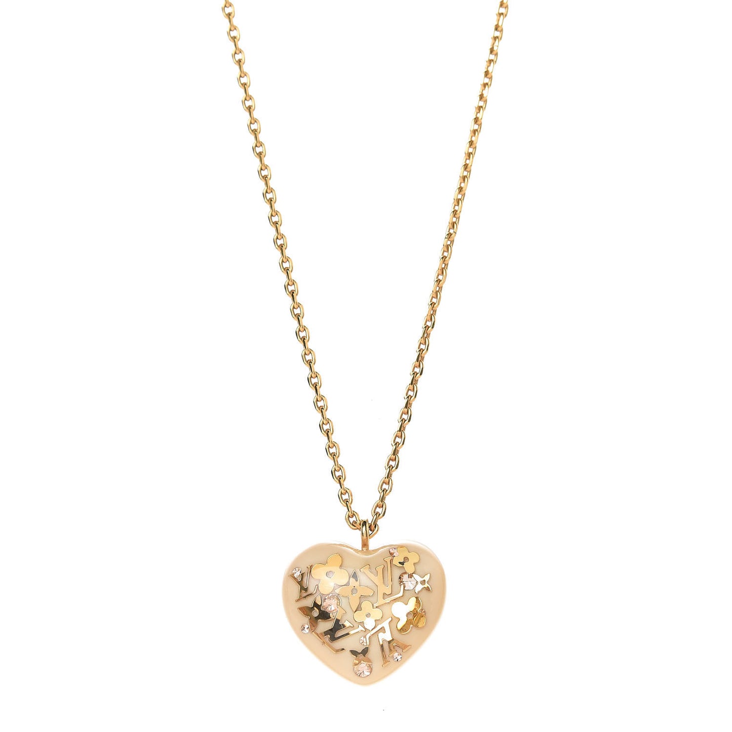 Inclusion Heart Necklace White