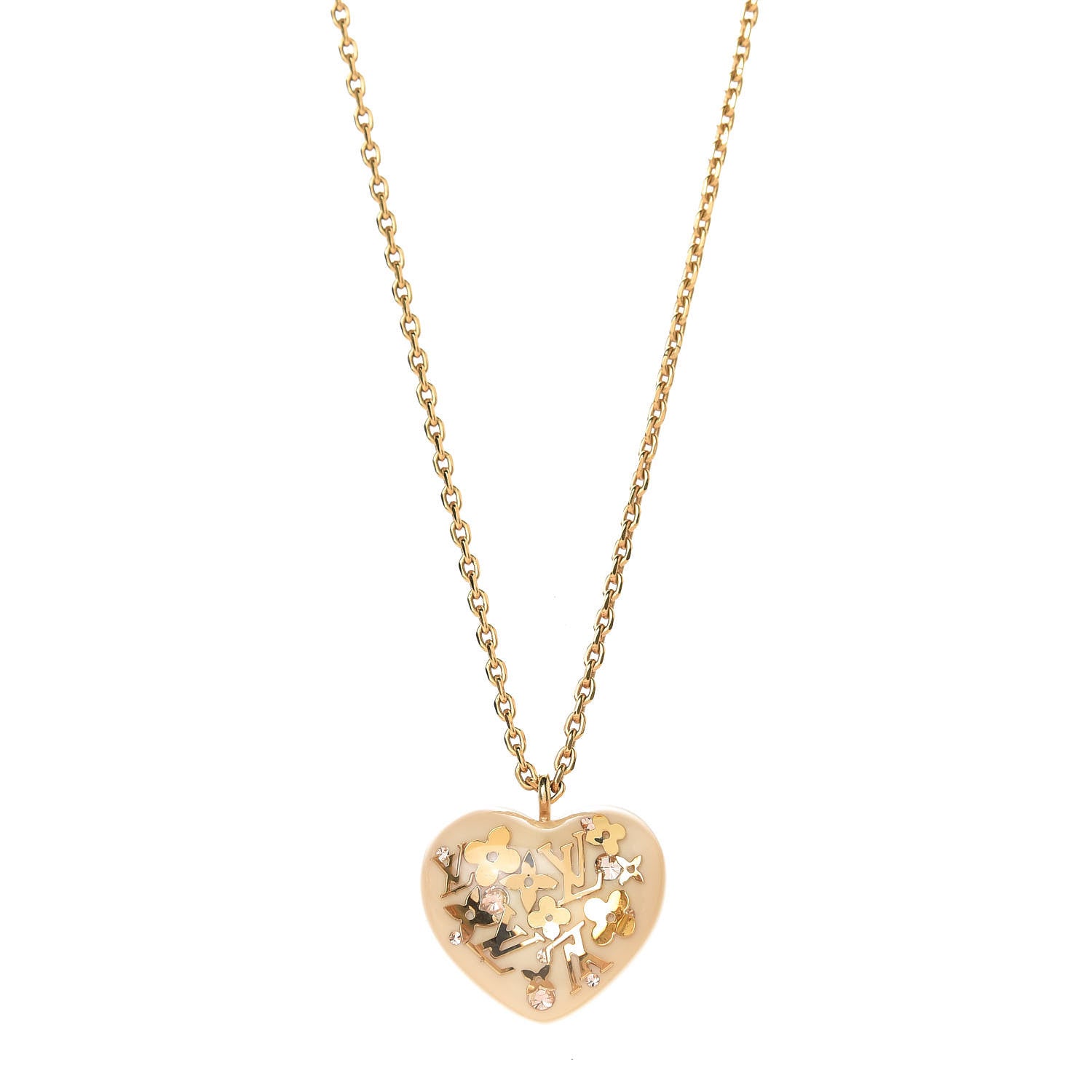 Louis Vuitton Inclusion Heart Necklace White 1 of 6
