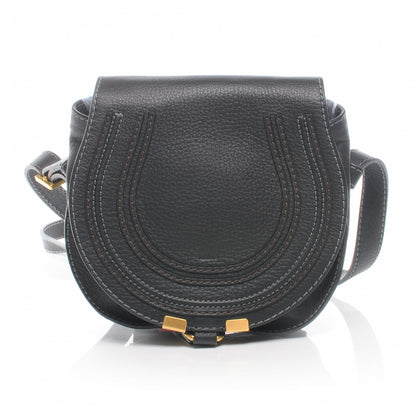 Chloe Leather Marcie Round Crossbody Bag Black 1 of 9