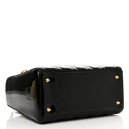Christian Dior Patent Cannage Medium Lady Dior Black 4 of 11
