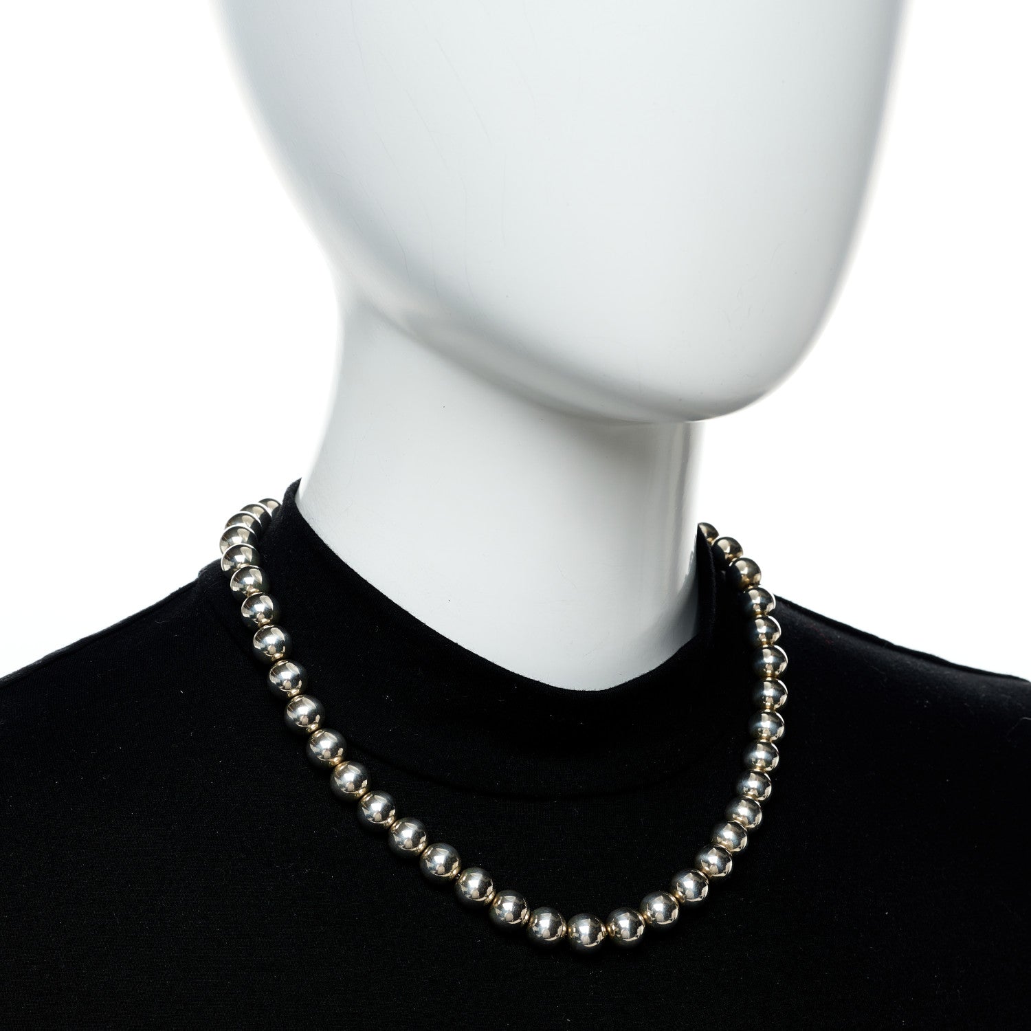Tiffany Sterling Silver 10mm Hardwear Ball Necklace 2 of 5