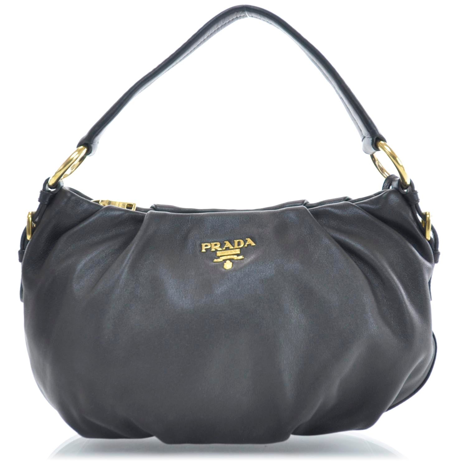 Prada Leather Hobo Nero Black 1 of 10