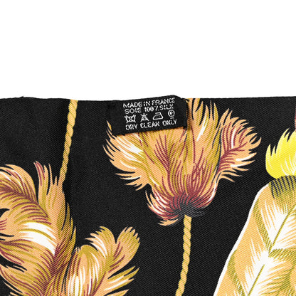 Hermes Silk Brazil Maxi Twilly Black Kaki Vieil 4 of 4