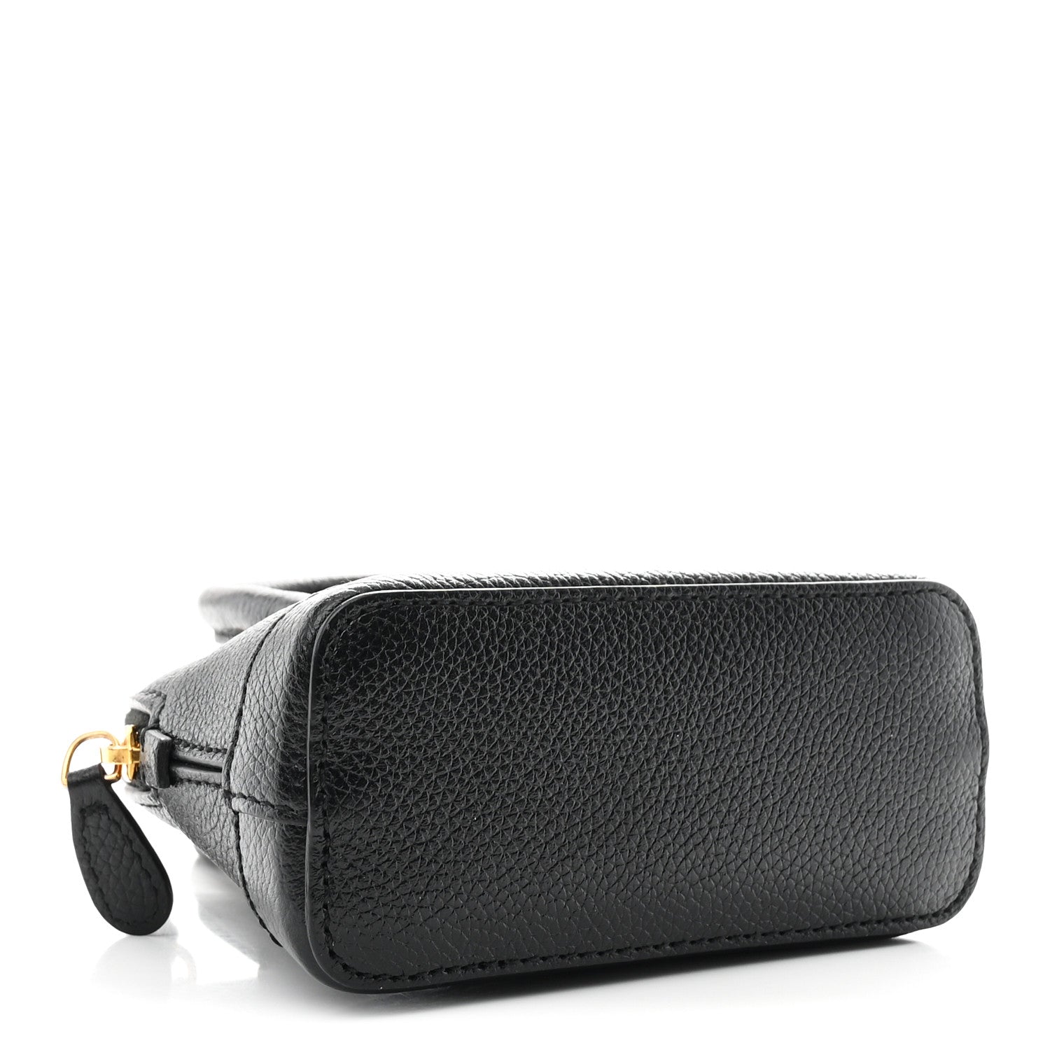 Balenciaga Grained Calfskin Logo Mini Ville Top Handle Bag Black White 4 of 10