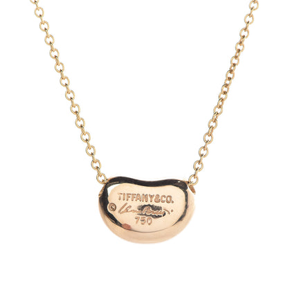 Tiffany 18K Yellow Gold 11mm Elsa Peretti Bean Pendant Necklace 5 of 7