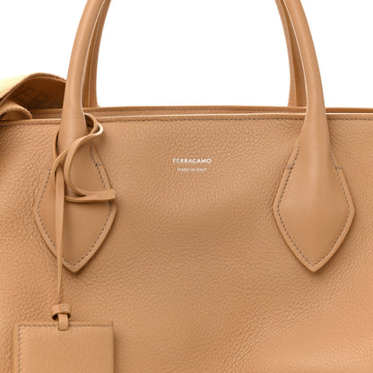 Salvatore Ferragamo Calfskin Large Star Tote Light Camel 8 of 12