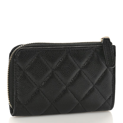 Chanel Caviar Quilted Key Holder Case Black 3 of 10
