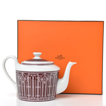 Hermes Porcelain H Deco Coffee/Tea Pot Rouge 6 of 6