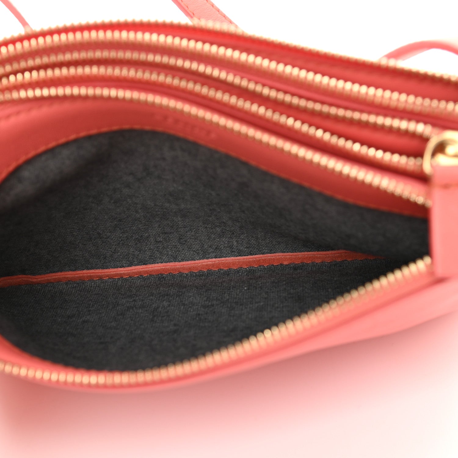 Celine Lambskin Small Trio Crossbody Bag Lipstick 6 of 12