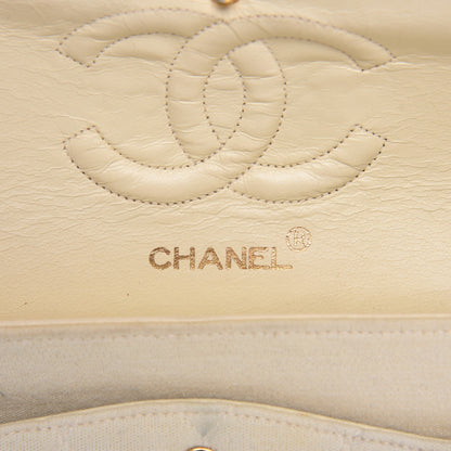 Chanel Jersey Quilted Medium Double Flap Beige 6 of 18