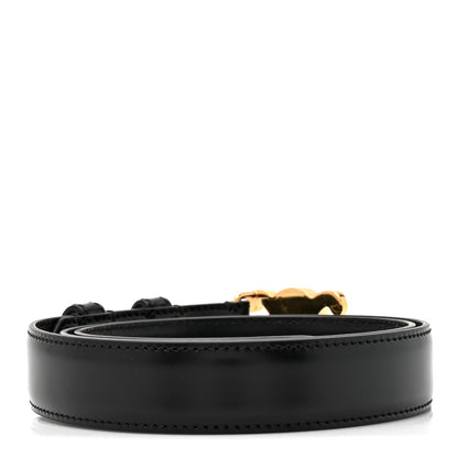 Celine Box Calfskin Medium 25mm Triomphe Belt 75 30 Black 2 of 6